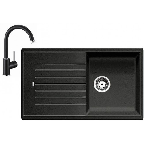 BLANCO Set Spüle ZIA 5 S SILGRANIT Anthrazit + Armatur Mida Anthrazit