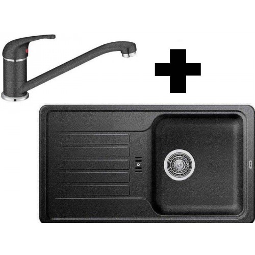 BLANCO SET Granit Spüle FAVOS mini anthrazit + Küchenarmature DARAS anthrazit