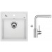 BLANCO SET Spülbecken DALAGO 45 SILGRANIT weiß + Armatur Mila chrom
