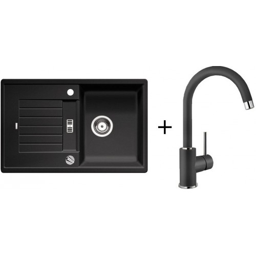 BLANCO SET BLANCOZIA 45 S Einbauspüle antrazit + Küchenarmatur Mida antrazit BLANCO SET BLANCOZIA 45 S Einbauspüle antrazit + Küchenarmatur Mida antrazit