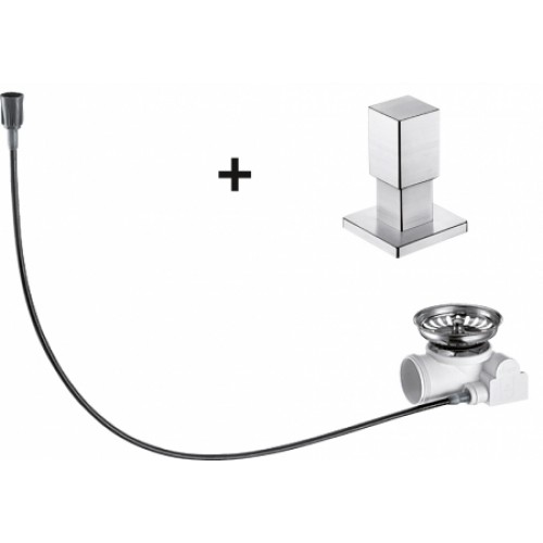 BLANCO Ablauffernbedienung-Nachrüst-Set Quadris chrom, 517551 BLANCO Ablauffernbedienung-Nachrüst-Set Quadris chrom, 517551