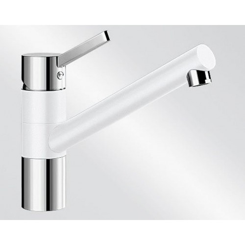 BLANCO TIVO Einhebelmischer Niederdruck SILGRANIT®-Look silgranitweiß/chrom 518418