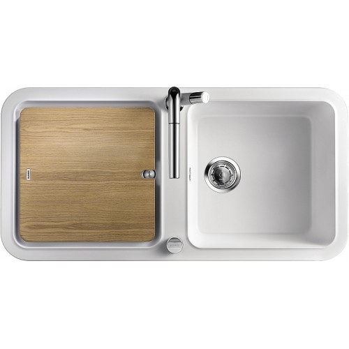 BLANCO Yova XL 6 S SILGRANIT weiß mit Esche-Compound-Arbeitsbrett 519587 BLANCO Yova XL 6 S SILGRANIT weiß mit Esche-Compound-Arbeitsbrett 519587