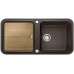 BLANCO Yova XL 6 S SILGRANIT cafe mit Esche-Compound-Arbeitsbrett 519592