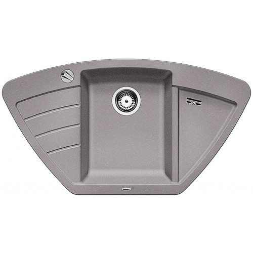 BLANCO Zia 9 E alumetallic (Silgranit PuraDur II) mit Exzenter 514749