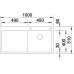 BLANCO Einbauspüle CLARON 5 S-IF Edelstahl Steelart InFino Ablauf Becken links 521626
