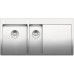 BLANCO Einbauspüle CLARON 6 S-IF Edelstahl Steelart | InFino Ablauf | Becken links 521646