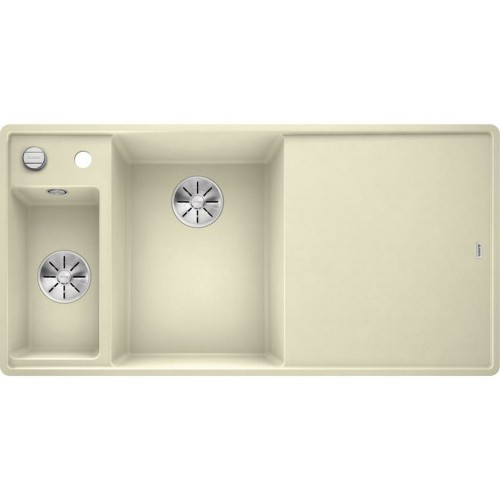 BLANCO Axia III 6 S-F Silgranit PuraDur,Farbe jasmin,Glasschneidbrett,InFino Ablauf 524673