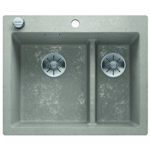BLANCO Pleon 6 Split Silgranit PuraDur, beton-style, InFino Ablauf, 525307