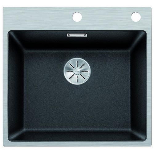 BLANCO Einbauspüle SUBLINE 500-IF/A SteelFrame Silgranit, InFino schwarz 526000