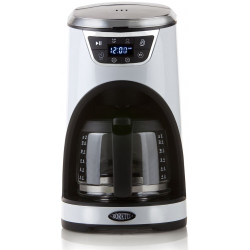 Boretti Eleganter Kaffeeautomat mit Aromakontrolle 1000 W, weiß B412