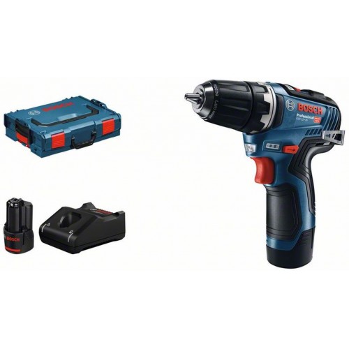 BOSCH GSR 12V-35 Akku-Bohrschrauber, 2x 12V 3.0Ah, L-Boxx 06019H8002