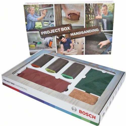BOSCH 15-teilige Projekt-Box Handschleifen 2607011376