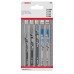 BOSCH 5-teiliges Stichsägeblatt-Set Wood and Metal 2608667857