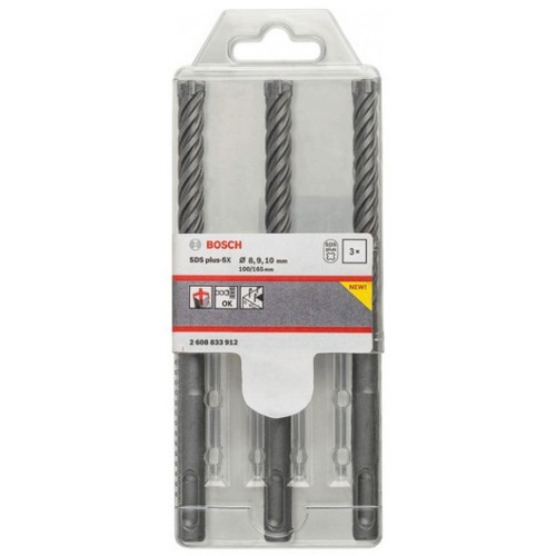 BOSCH Hammerbohrer-Set 5X, 3 Stück 6/8/10 mm, 2608833912