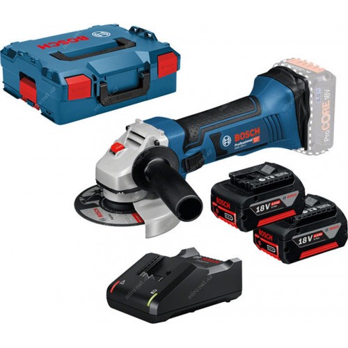 BOSCH GWS 18-125 V-LI Akku-Winkelschleifer, 2x 4,0Ah 060193A30Y