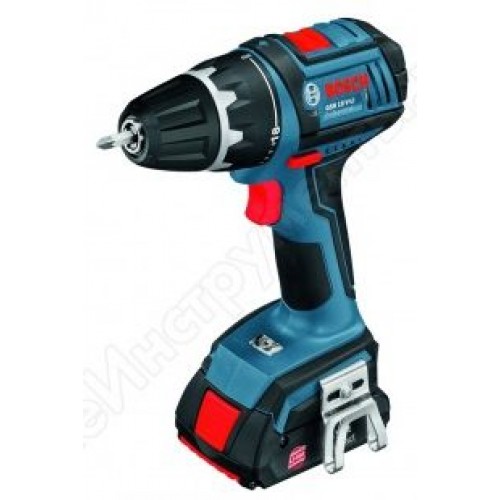 BOSCH GSR 18 V-LI Akku-Schrauber + 2 x 1,5 Ah 060186610J