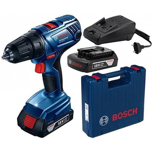 BOSCH GSB 180-LI PROFESSIONAL Akku-Schlagbohrschrauber, 18V, 2x 2,0Ah. 06019F8307