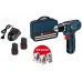 BOSCH Akku Bohrschrauber GSR 12V-15 Li mit 2 x 1,5 Ah in Tasche 0615990GA9