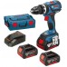 Bosch Professional Akku-Schlagbohrschrauber GSB 18 V-EC, mit 3 x 5,0 Ah Li-Ion Akku, L-BOX