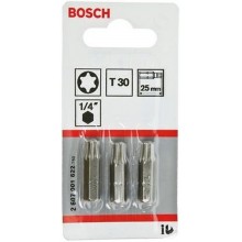 BOSCH Schrauber­bit Extra-Hart, T30, 25 mm, 3er-Pack 2607001622