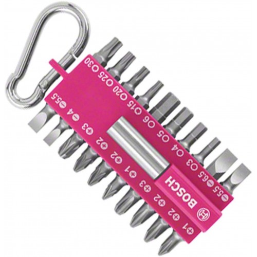 BOSCH 21-tlgs. Schrauber Bit-Set pink 2607002821