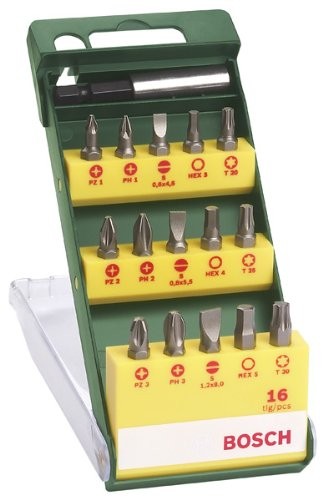 BOSCH 16-teiliges Schrauberbit-Set 2607019453 BOSCH 16-teiliges Schrauberbit-Set 2607019453