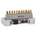BOSCH 11-teiliges Schrauberbit-Set, Schnellwechselhalter 2608522127