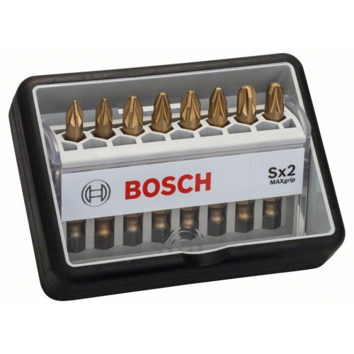 BOSCH 8-teiliges Schrauberbit-Set Robust Line Sx Max Grip 49 mm 2607002571