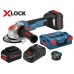 BOSCH GWX 18V-10 SC Akku-Winkelschleifer 2x 18V 8.0Ah, X-LOCK, 125mm, L-Boxx 06017B0401