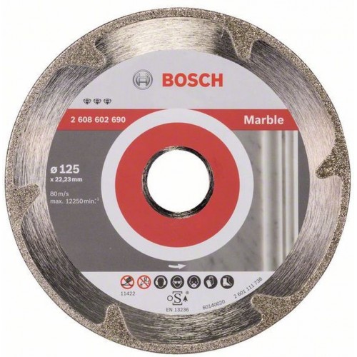 BOSCH Diamanttrennscheibe Best for Marble, 125 x 22,23 x 2,2 x 3 mm 2608602690