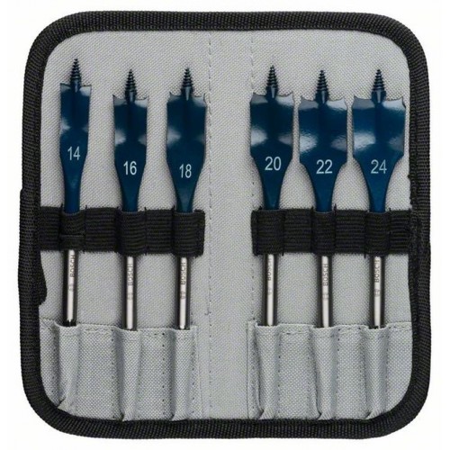 Bosch Flachfräsbohrer-Set Self Cut Speed, 6-teilig, 14 - 24 mm
