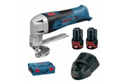 BOSCH Akku Blechschere GSC 12V-13 mit 2x2,0Ah Li-Ion Akku L-BOXX 0601926108