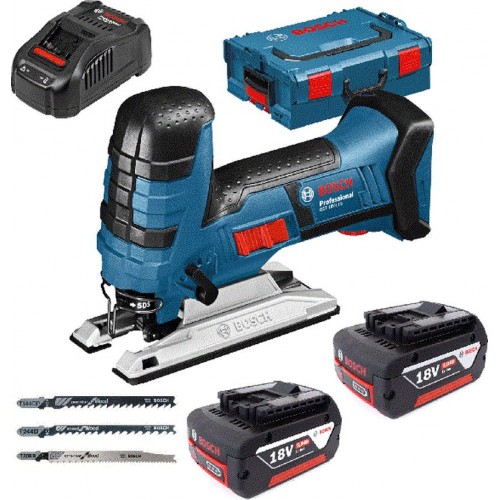 Bosch Akku-Stichsäge GST 18 V-LI S, mit 2 x 5,0 Ah Li-Ion Akku, L-BOXX, 0615990HL1