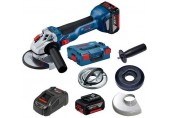 BOSCH GWS 18V-10 Akku-Winkelschleifer im Koffer, 2x 5,0 Ah 06019J4004