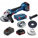 BOSCH GWS 18V-10 Akku-Winkelschleifer im Koffer, 2x 5,0 Ah 06019J4004