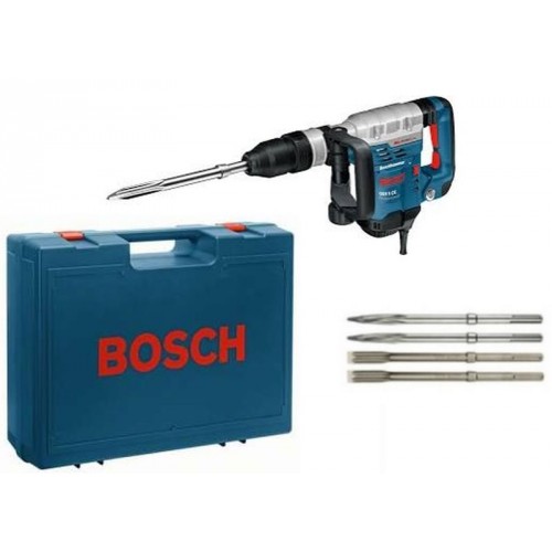 Bosch Professional Schlaghammer GSH 5 CE, mit SDS-max und Meißel-Set