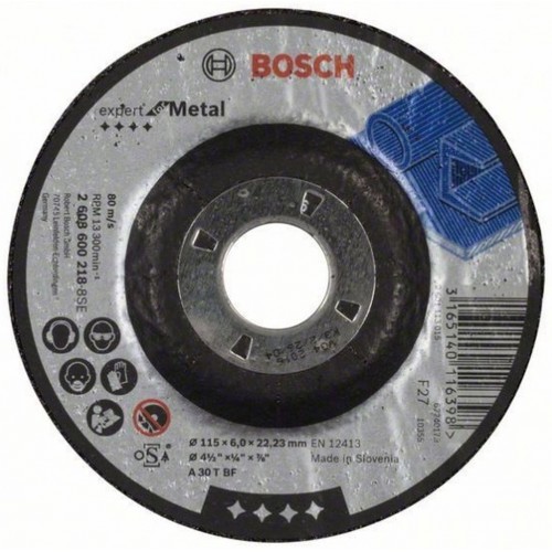 BOSCH Schruppscheibe gekröpft Expert for Metal A 30 T BF, 115mm, 22,23mm, 6mm 2608600218