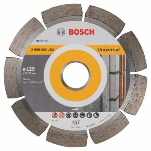 BOSCH Diamanttrennscheibe Standard For Universal, 125 X 22, 23 X 1, 6 X 10 mm, 2.608.602.1