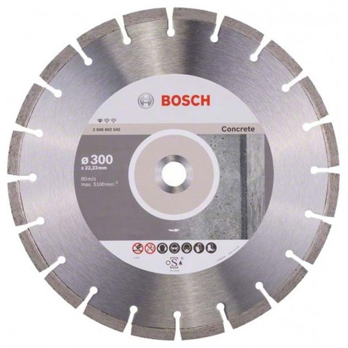 BOSCH Dia­mant­trenn­schei­be Standard für Concrete, 300 x 22,23 x 3,1 x 10 mm, 2608602542
