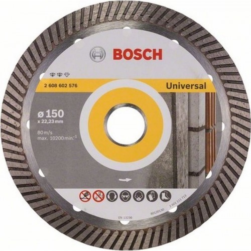 BOSCH Diamanttrennscheibe Expert for Universal Turbo, 150 x 22,23 x 2,2 x 12 mm 2608602576