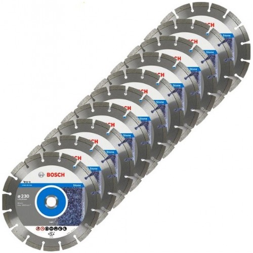 BOSCH Diamanttrennscheibe Standard for Stone, 230mm, 10er-Pack 2608603238