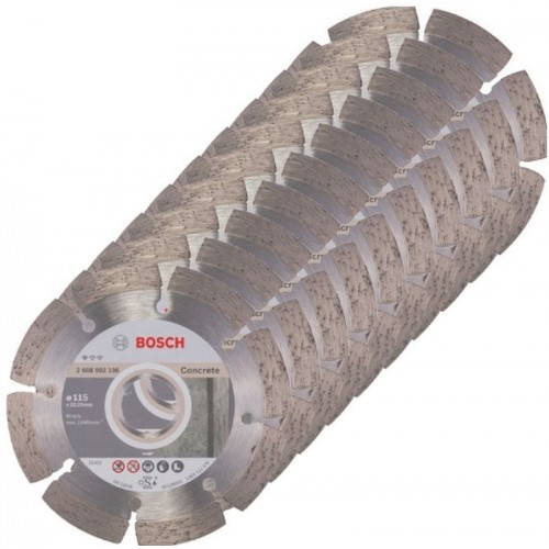 BOSCH Diamanttrennscheibe Standard for Concrete, 125mm, 10 Stück 2608603240