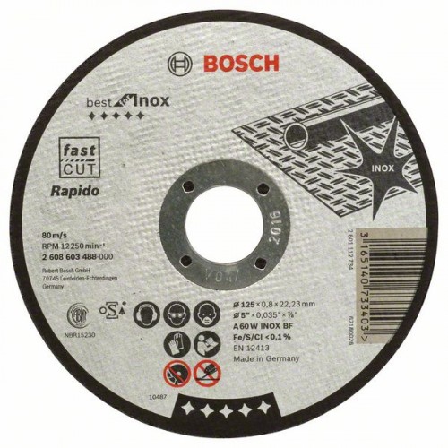 BOSCH Trennscheibe Best for Inox Rapido 125x0,8mm 2608603488