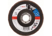 BOSCH Fächerschleifscheibe X571, Best for Metal, gewinkelt, 125 mm, 22,23 mm 2608606922