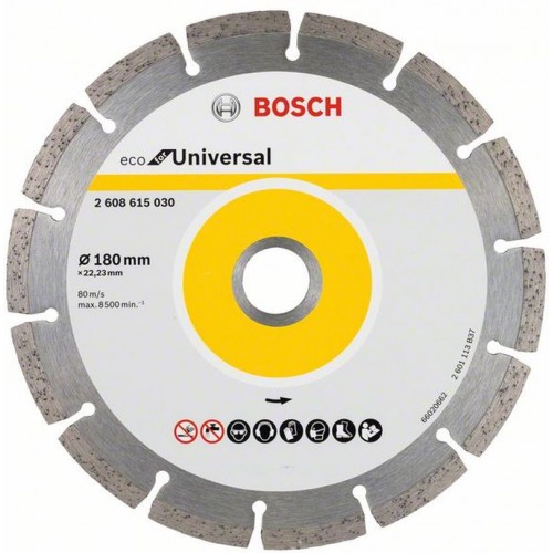 BOSCH ECO for Universal Diamanttrennscheibe ECO segment 180x22,23mm 10 Stück 2608615043