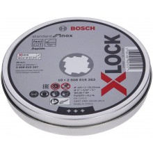 BOSCH X-LOCK Standard for Inox Trennscheibe, 115×1×22,23 mm 2608619261, 10St. 2608619266