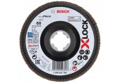 BOSCH X-LOCK Fächerschleifscheibe, Metall, gewinkelte Ausf., G120, X571, 125mm, 2608621770