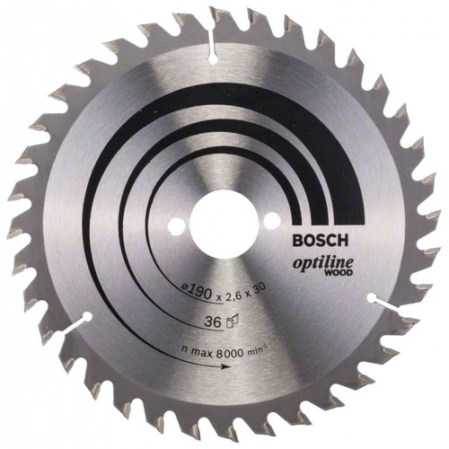 BOSCH Optiline Wood Kreissägeblatt, 190x2,6/1,6 mm 2608640616