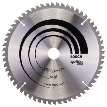Bosch Kreissägeblatt Optiline Wood für Kapp- und Gehrungssägen, 254 x 2,0 mm, 2608640436